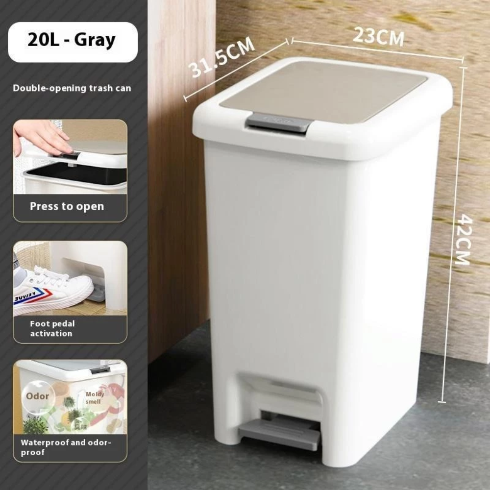 Pedal Trash Can 20L Plastic Pressing Type