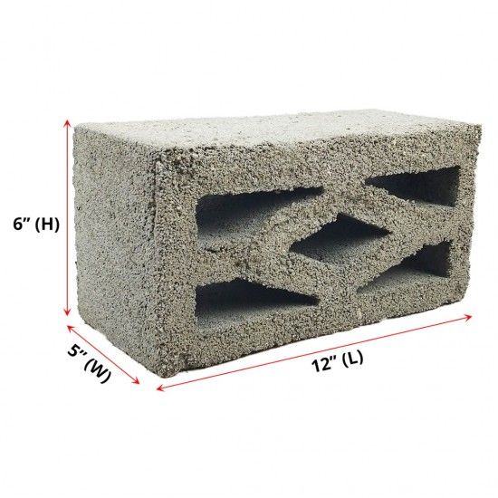 ATKC Ventilation Bricks Diamond 5"(W) x 6"(H) x 12"(L)