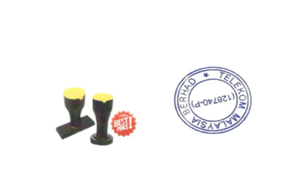 Rubber Stamp Round 2.5cm(D)