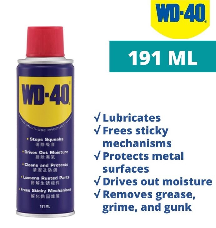 WD40 SPRAY LUBRICANT OIL 191ML