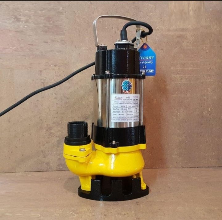 Stream V750 2'' 750W Sewage Submersible Pump (Non-Auto) & V750F 2'' 750W( Auto Switch) free delivery