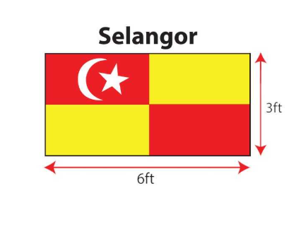 Bendera Selangor 3X6