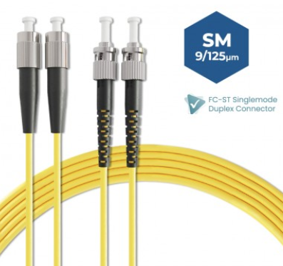 FC-ST 9/125 SINGLEMODE DUPLEX FIBER OPTIC PATCH CABLE 3M 5M 10M 20M