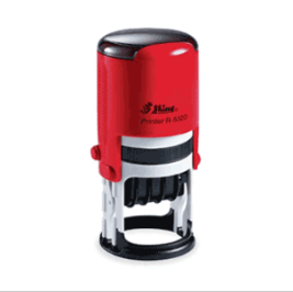 SHINY SELF-INKING ROUND DATE RUBBER STAMP WITH RUBBER - R-517D, R-524D, R-532D, R-538D, R-542D, R546D, R-552D