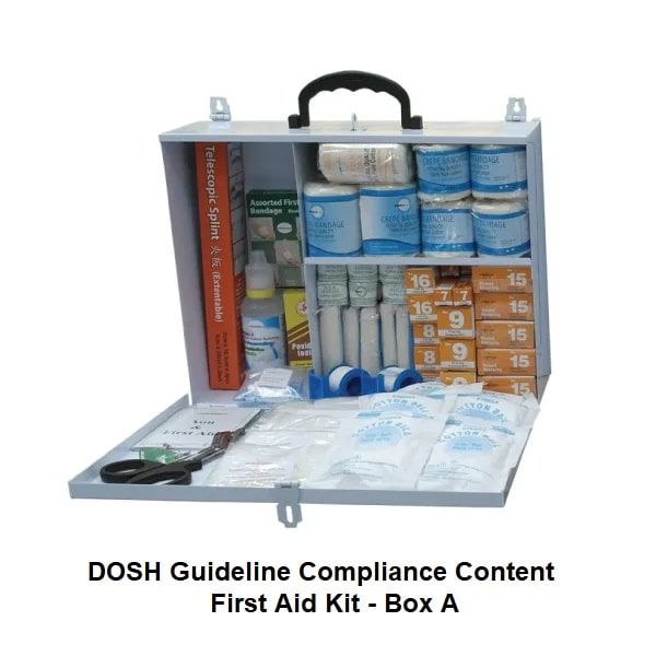 DOSH OSHA GUIDELINE COMPLIANCE FIRST AID KIT 1 10 (BOX A)