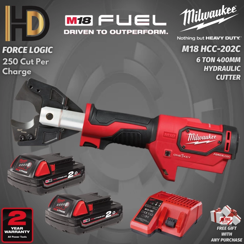 Milwaukee M18 HCC FORCE LOGIC™ Cable Cutter With 400MM² Jaw