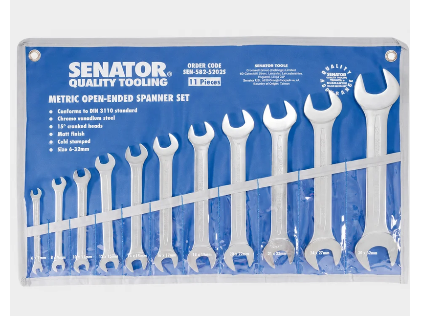 6-32mm CH/VANADIUM O/E SPANNERSET 11PC