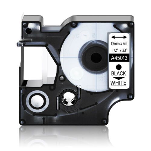 D1 A45013 12MM X 7M TAPE (BLK/WHT)