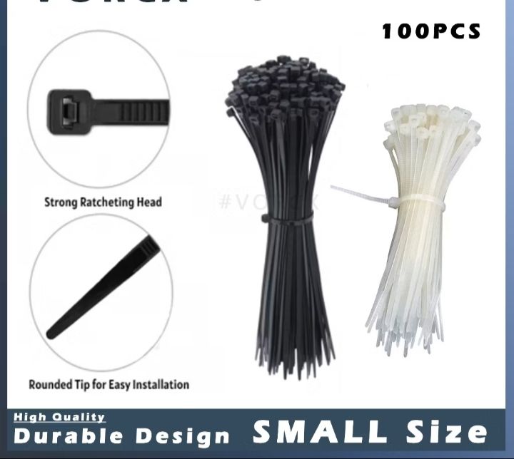CABLE TIE NYLON WHITE & BLACK - SIZE: 100MM, 150MM & 200MM
