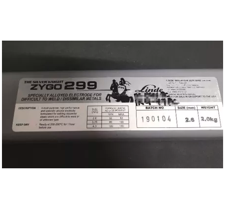 ZYGO Welding Electrode 299 2.6mm / 3.25mm / 4.0mm per 5pcs