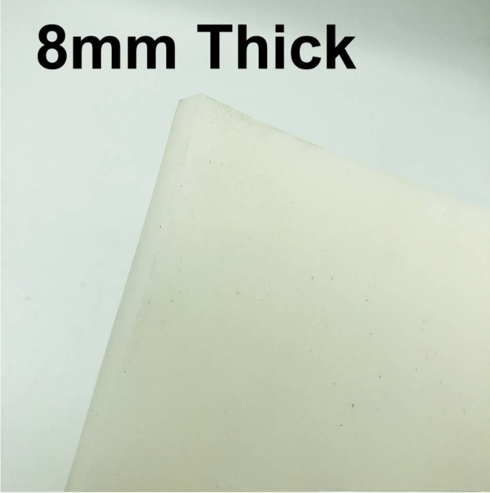 SILICONE RUBBER SHEET TRANSLUCENT 8MM THICK
