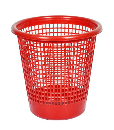 *Office Paper Basket Bin size large red color