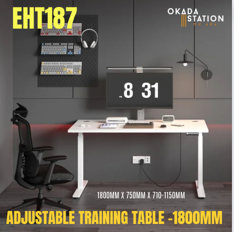 VS ADJUSTABLE TRAINING TABLE / 1800MM X 750MM X 1150MM / EHT187 / 6 FEET / STUDY TABLE / OFFICE TABLE / MEJA TURUN NAIK