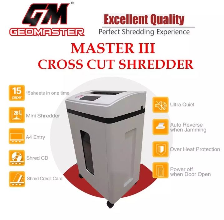 SUPERGRAND GEOMASTER HEAVY DUTY SHREDDER - CROSS CUT