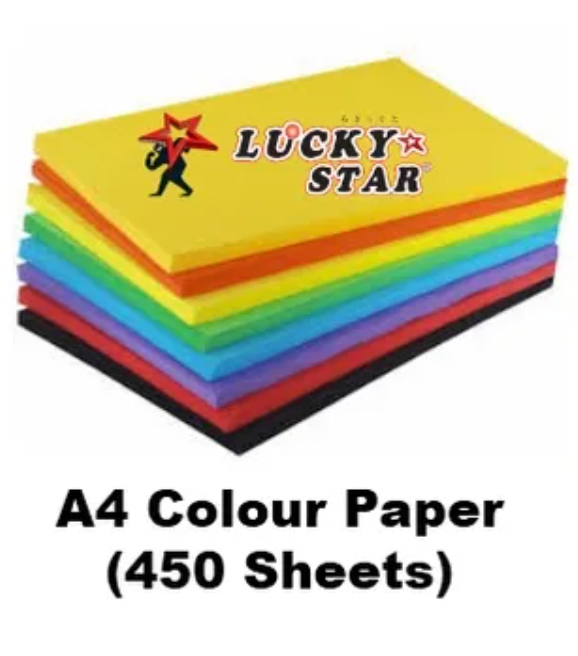 Lucky Star A4 80GSM Colour Paper [450 Sheets/ream]