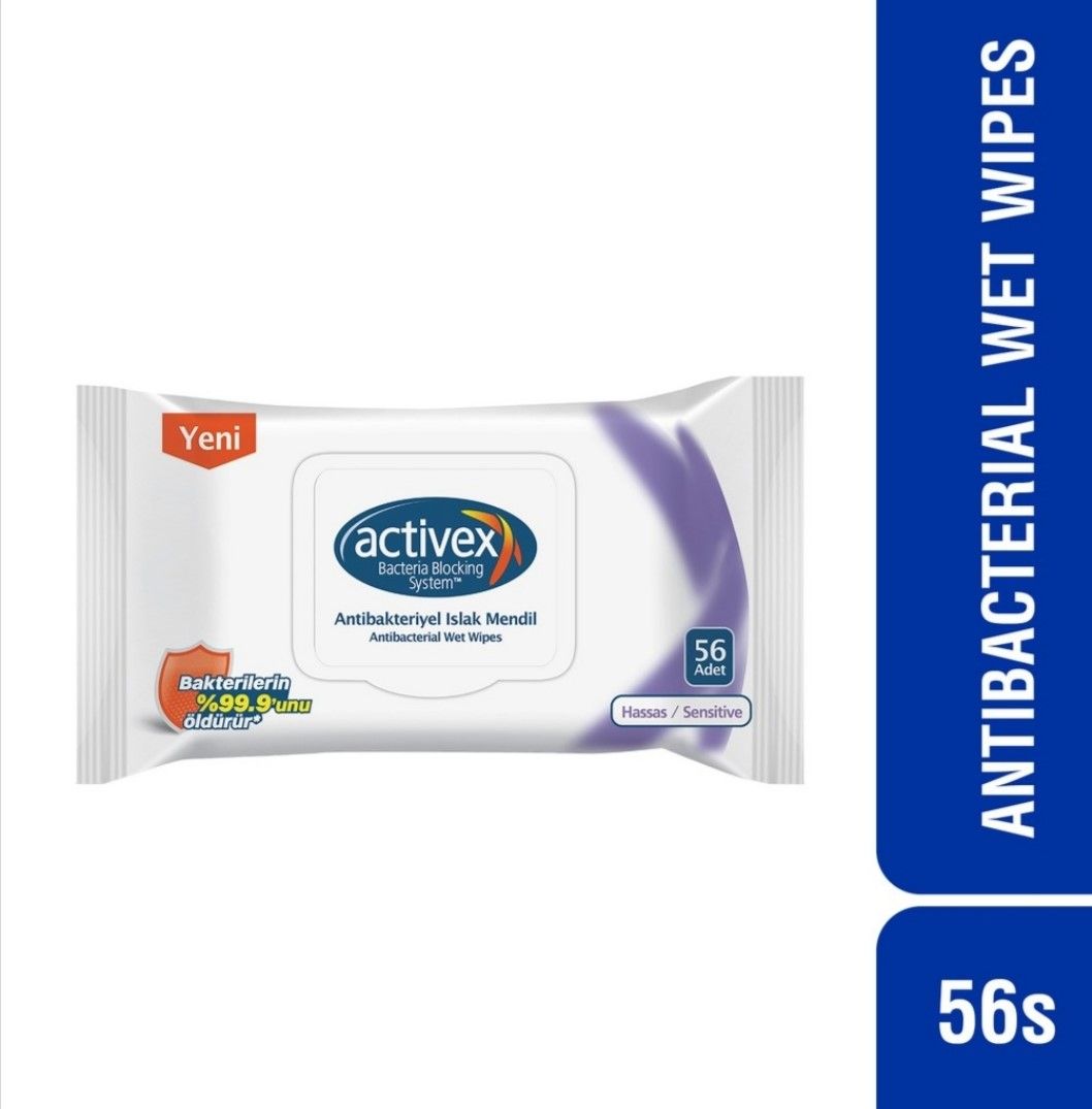 Activex Wet Wipes Antibacterial (56 sheet)