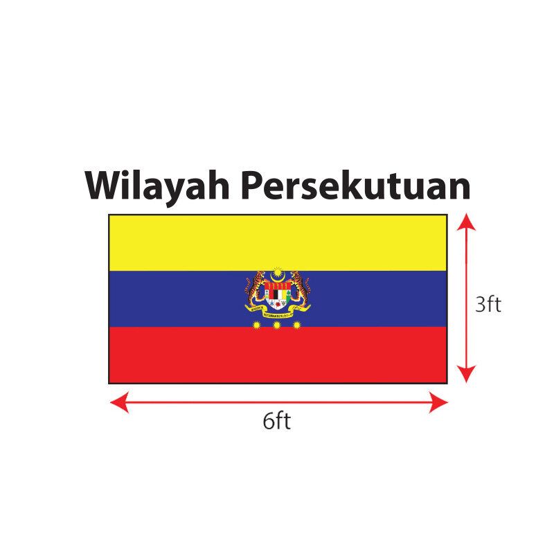 Wilayah Persekutuan Flag 3x6ft (Woolen)
