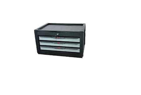 Temo 3 Drawer Professional Tool Chest - Black/Silver - 678 x 459 x 365mm