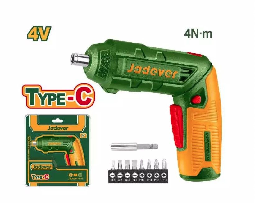 JADEVER CORDLESS SCREWDRIVER 4V JDCV4415