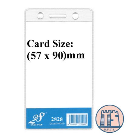 East File PVC Name Badge Holder (Vertical / Horizontal / Re-Sealable)