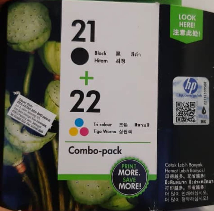 HP Ink 21&22 Black&Colour