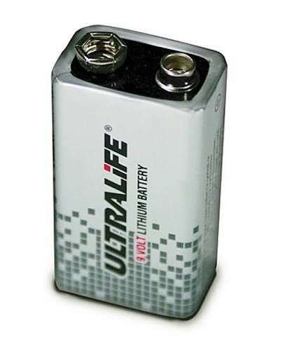 Ultralife /U9VL-J-P - 9V/ Block Power Cell/ Lithium/ Batterie 9V/ 1200mAh/ Exp 2034