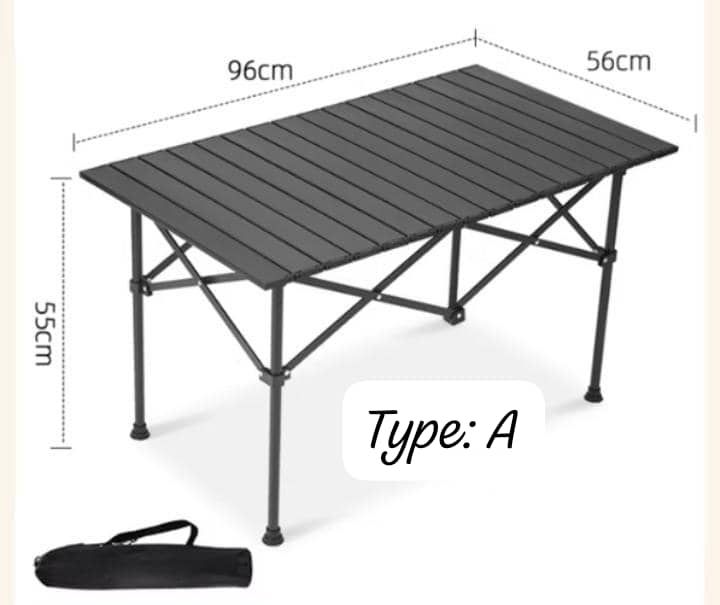 Outdoor folding camping table, Size: (P96cm x L56cm x T55cm)