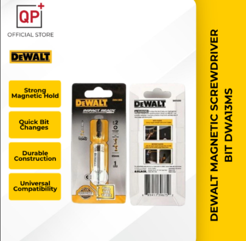 DEWALT MAGNETIC SCREWDRIVER BIT DWA13MS PH2# 65MM 13MM l PEMUTAR SKRU l 磁力螺丝头-