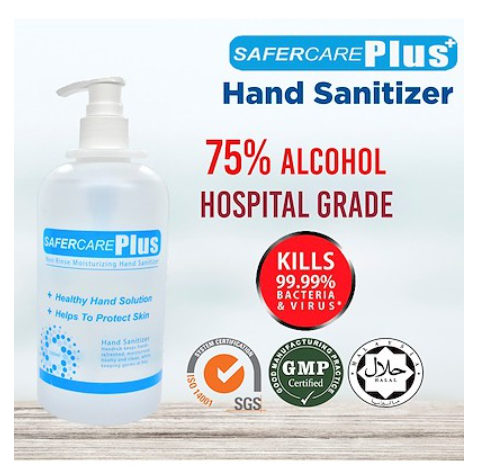 Safercare Plus Hand Sanitizer (500ml)