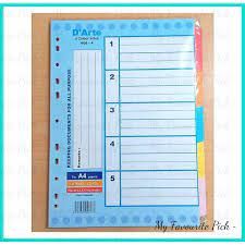 INDEX DIVIDER~ 5TABS