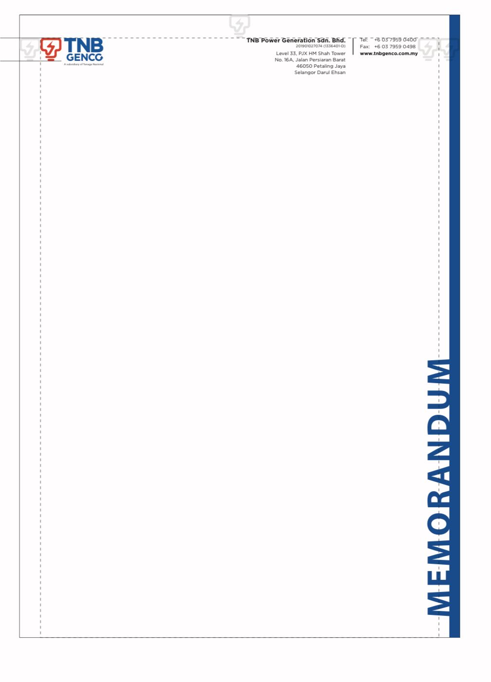 QP A4 Letterhead TNB Memorandum