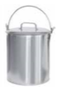 Temo 15L Stainless Steel Bucket with Lid