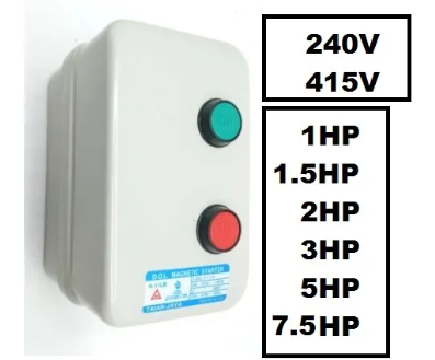 D.O.L MAGNETIC STARTER (1-5HP 415V)