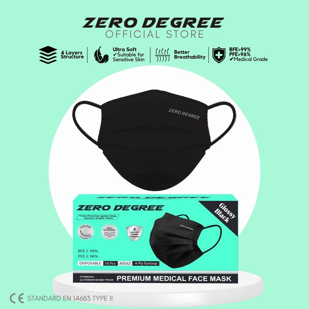 Zero Degree Medical FaceMack Ultra Soft 4 Ply (Earloop)