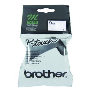 Brother Label Thermal Tape M-K221 Black On White 9mm
