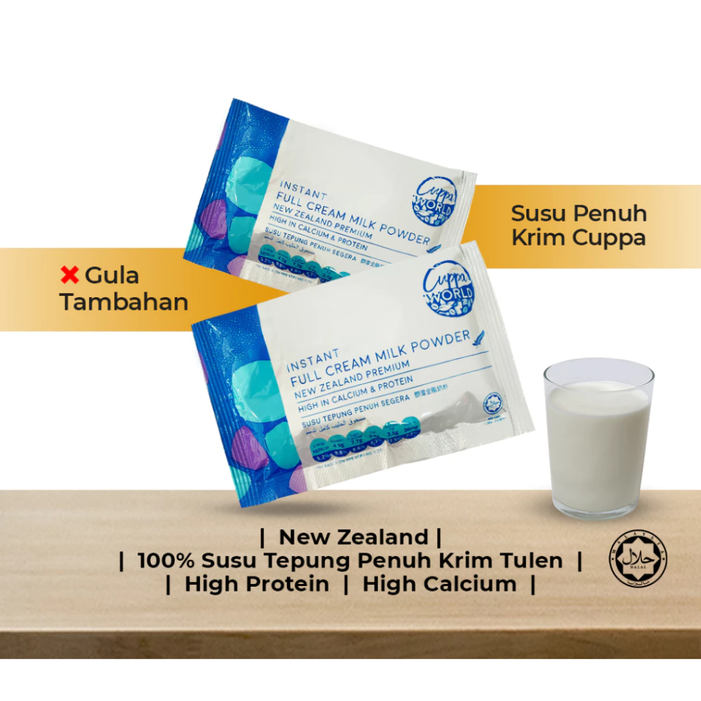 CUPPA Susu Tepung Penuh Krim New Zealand 20g