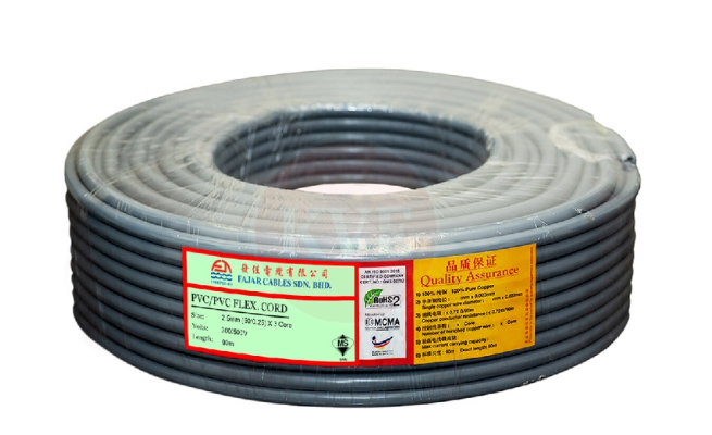 FAJAR (0.5MM-1.5MM) X 3CORE FLEXIBLE CONTROL CABLE 100% PURE COPPER - 90METER/COIL