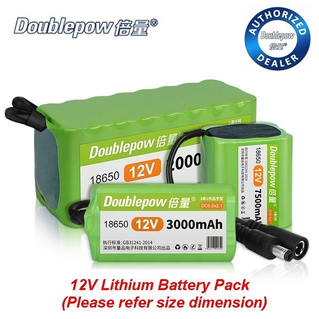 12V Lithium 18650 Rechargeable Battery / Power Backup / Uninterrupted Power Supply / UPS / Battery Pack (15000mAh + Charger)