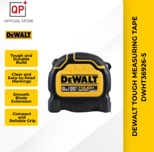 DEWALT TOUGH TAPE MEASURING TAPE 8M/26FT 5M/16FT DWHT36926-5 DWHT36915-5 l PITA PENGUKUR l 卷尺-8M/26'