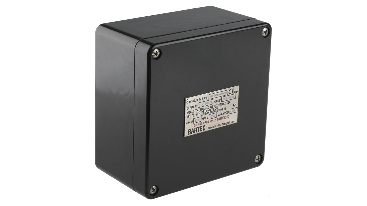 Bartec *Bartec GB Junction Box, IP66, ATEX, 160mm x 160mm x 90mm (235472)