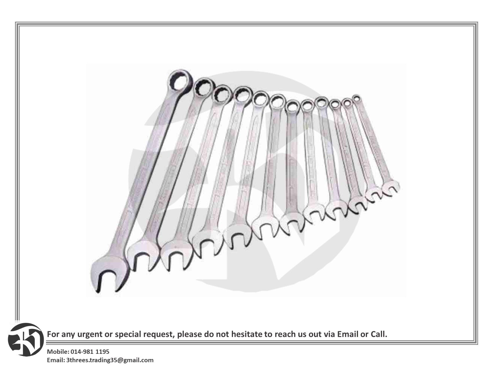 Combination Wrench Spanner 13mm - 41mm