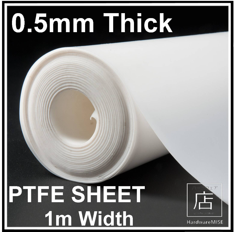 PTFE SHEET WHITE PLATE FILM THICKNESS 0.5MM THICK 1MTR WIDTH