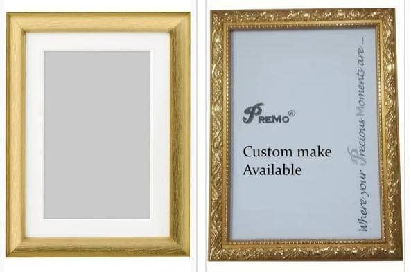 Bingkai gambar saiz 22" x 17" berwarna gold