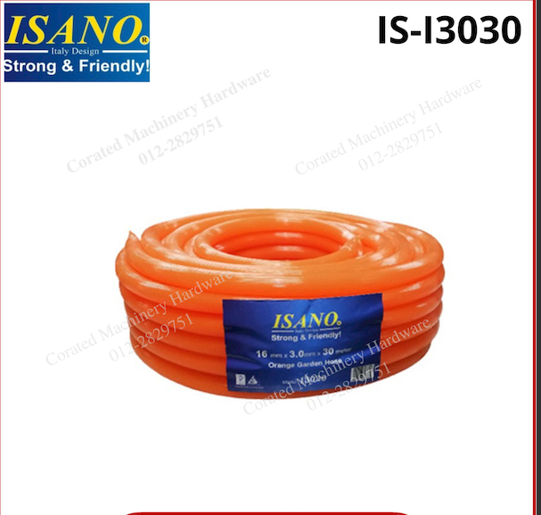 ISANO Orange PVC Rubber Hose 16MM x 30M