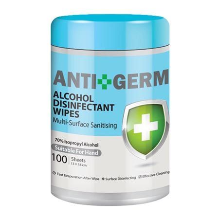 ANTIGERM *ANTIGERM ALCOHOL WIPE CANISTER 100S