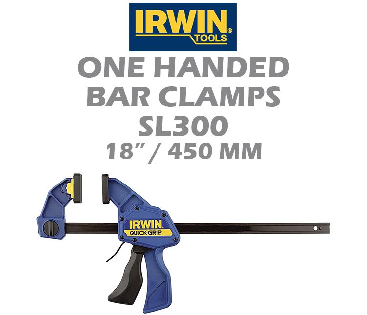 IRWIN ONE HANDED BAR CLAMPS SL300 18" 450MM