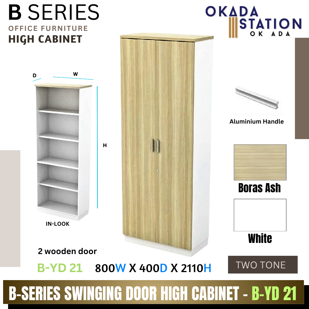 VS B SERIES SWINGING DOOR HIGH CABINET- (B-YD 21) / B SERIES / B-SERIES HIGH CABINET / WOODEN CABINET / HIGH CABINET / SWINGING DOOR CABINET / CABINET