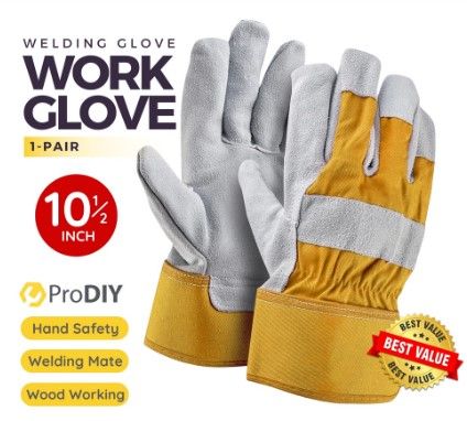 PRODIY 10.5" Work Glove Safety Glove Safety Work Welding Glove