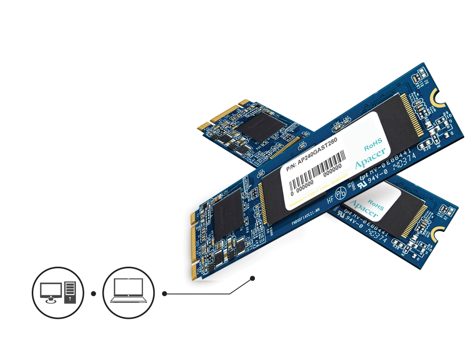 Genuine Malaysia Apacer Warranty - APACER AST280 120GB M.2 SATA SSD