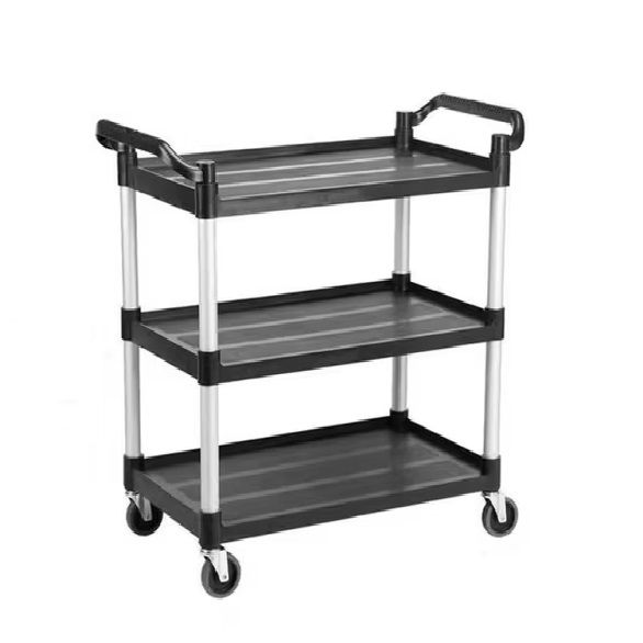 3-Tier Utility Cart Trolley Foodcourt Cart